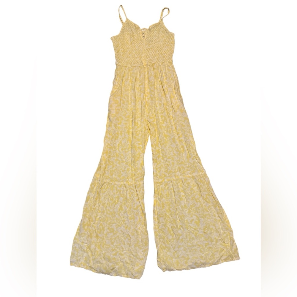 Sincerely Jules Juniors Yellow Floral Jumpsuit